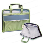 File Folder with Handle and Zipper Lock – A4 Size Folders for Documents, Documents File, Office Documents Certificates Holder with 12 Pockets (Green)